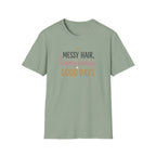 Messy Hair Happy Family T-Shirt