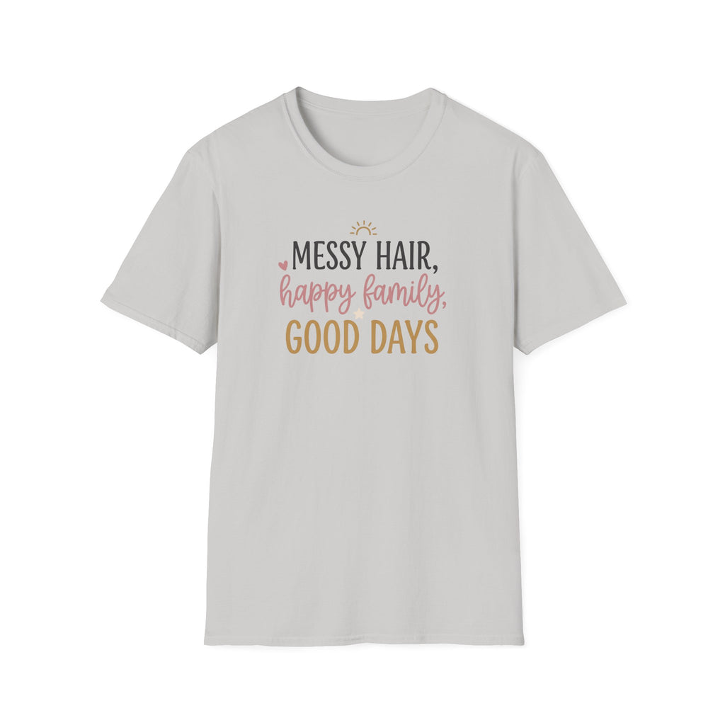 Messy Hair Happy Family T-Shirt