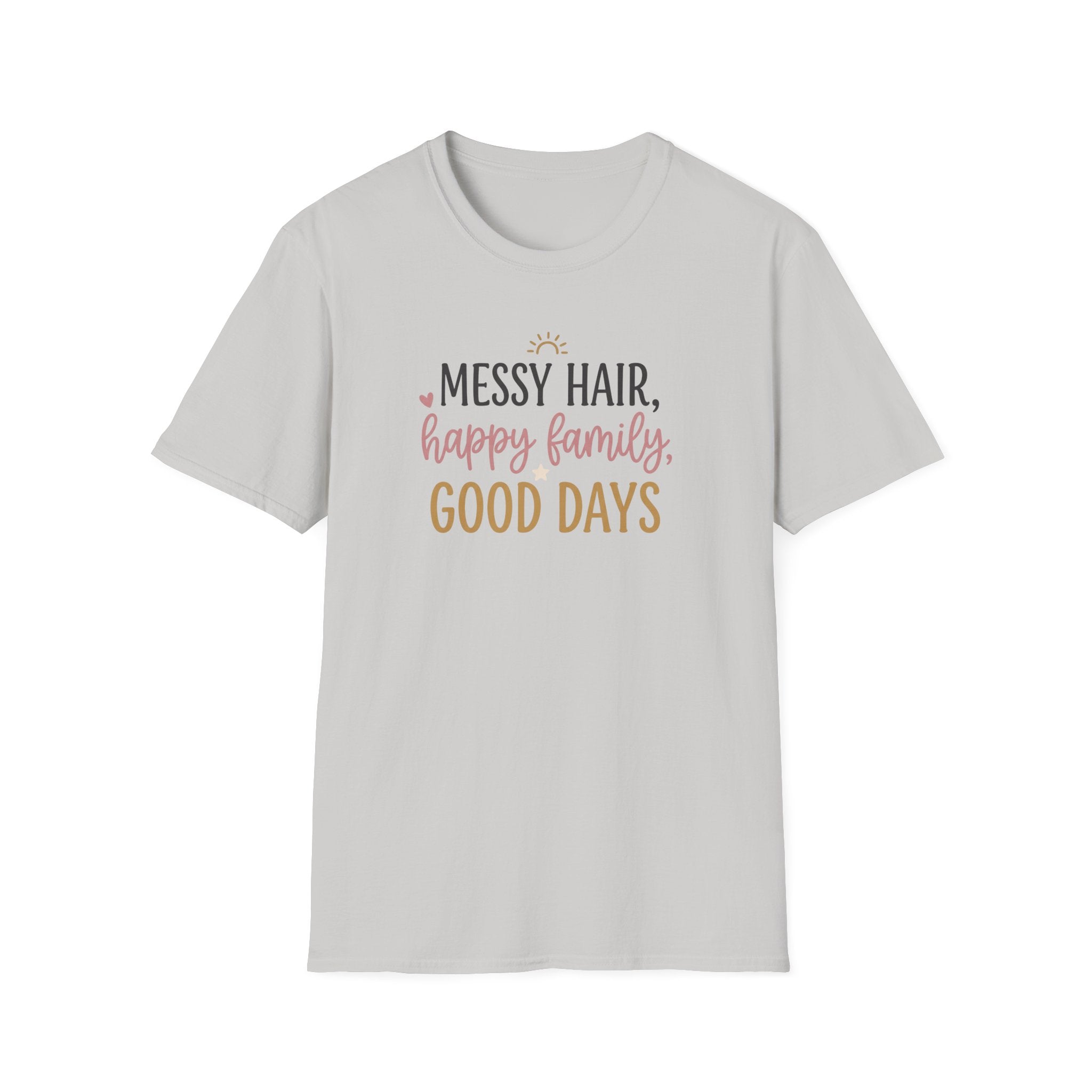 Messy Hair Happy Family T-Shirt