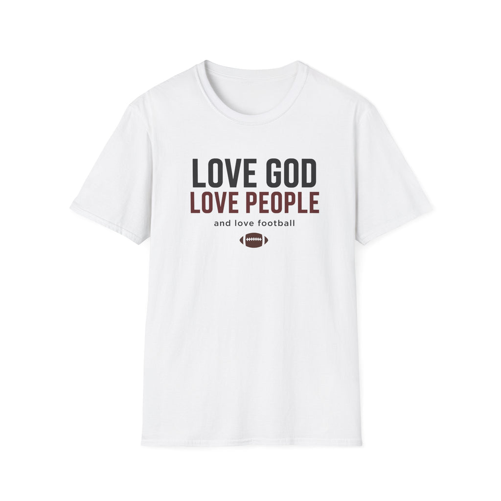 Love God People & football T-Shirt