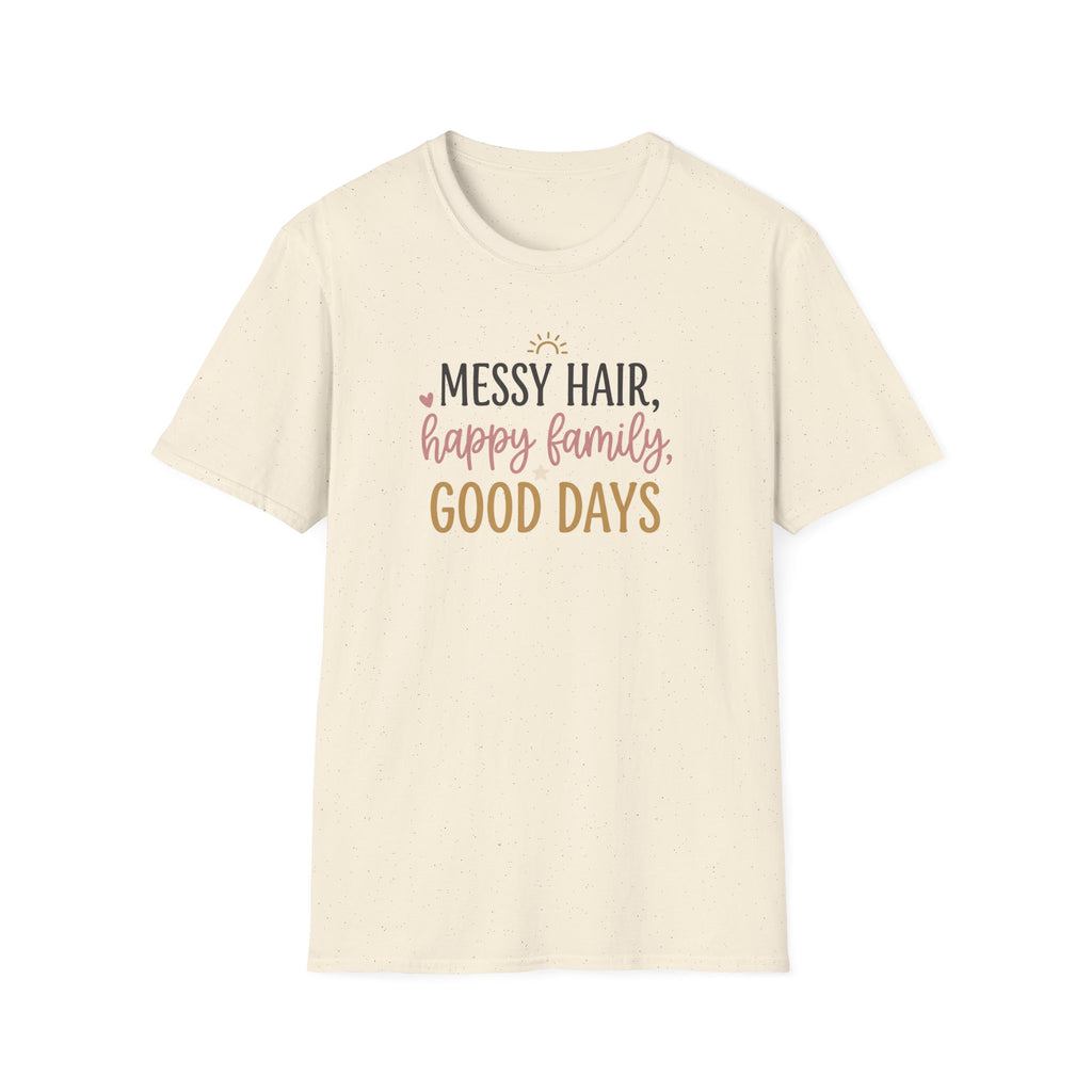 Messy Hair Happy Family T-Shirt