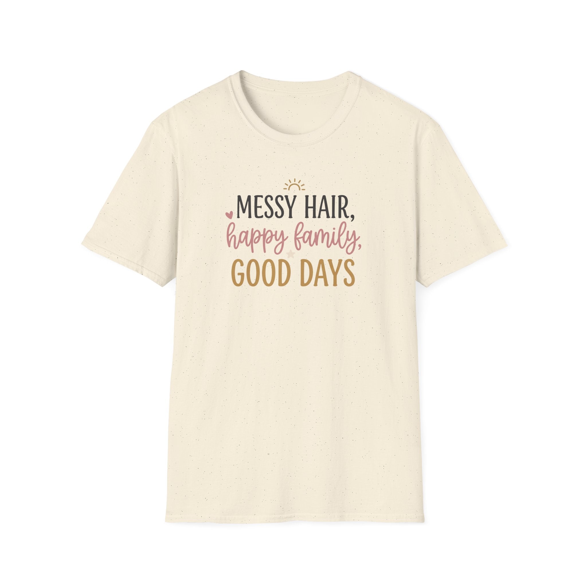 Messy Hair Happy Family T-Shirt