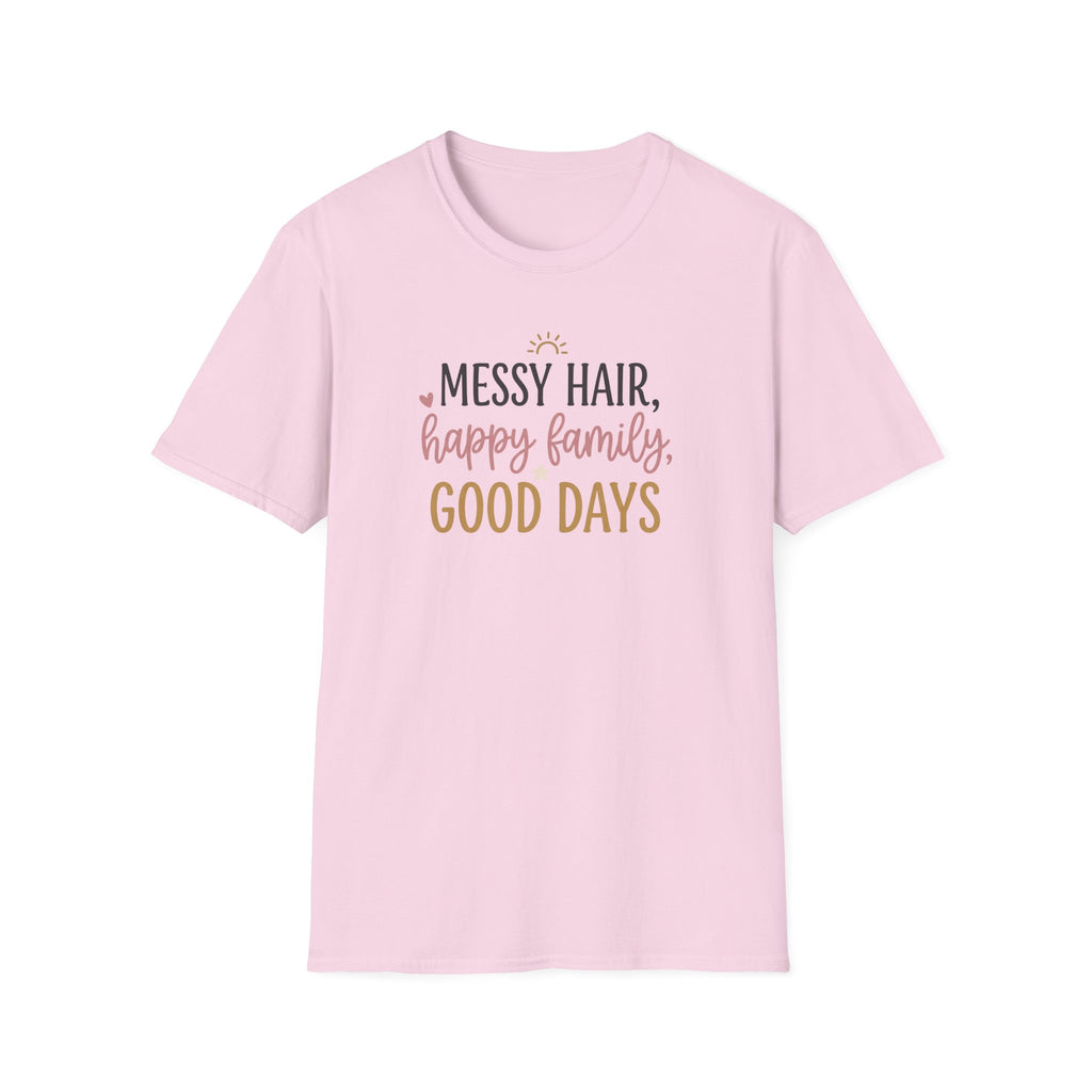 Messy Hair Happy Family T-Shirt