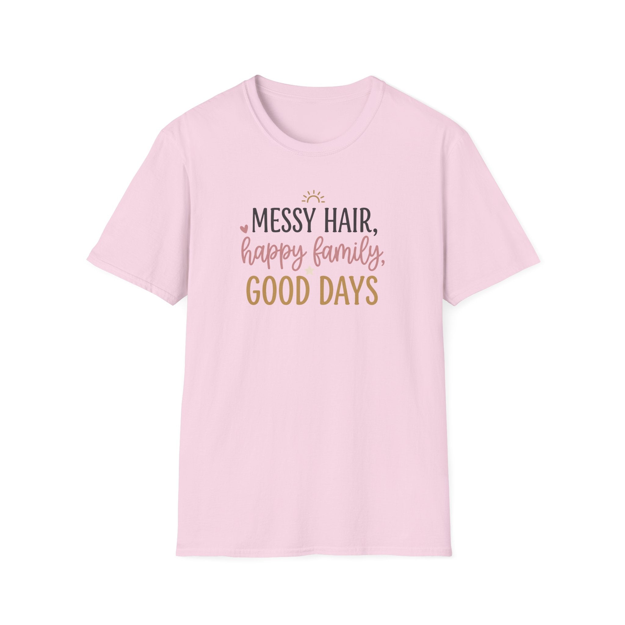 Messy Hair Happy Family T-Shirt
