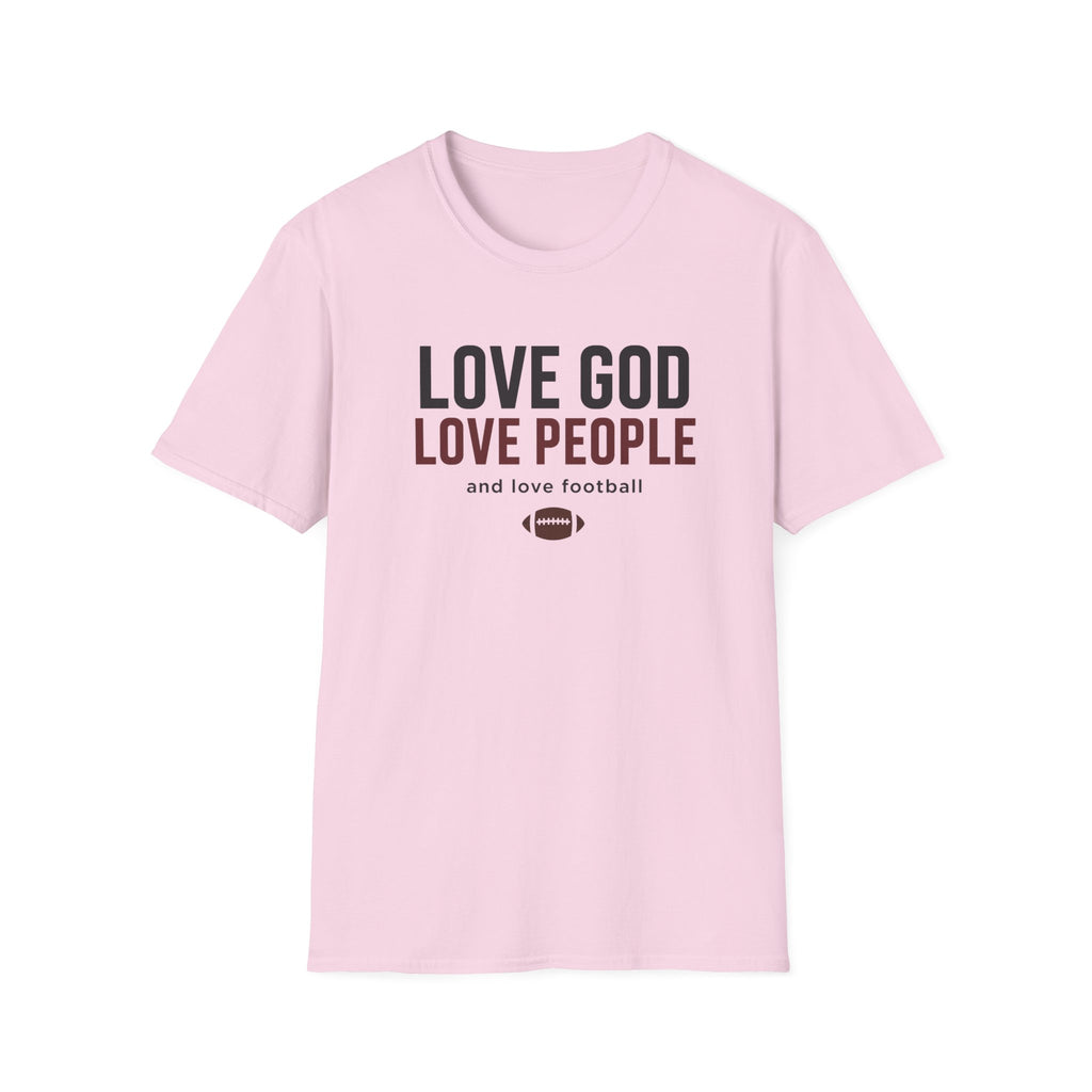 Love God People & football T-Shirt