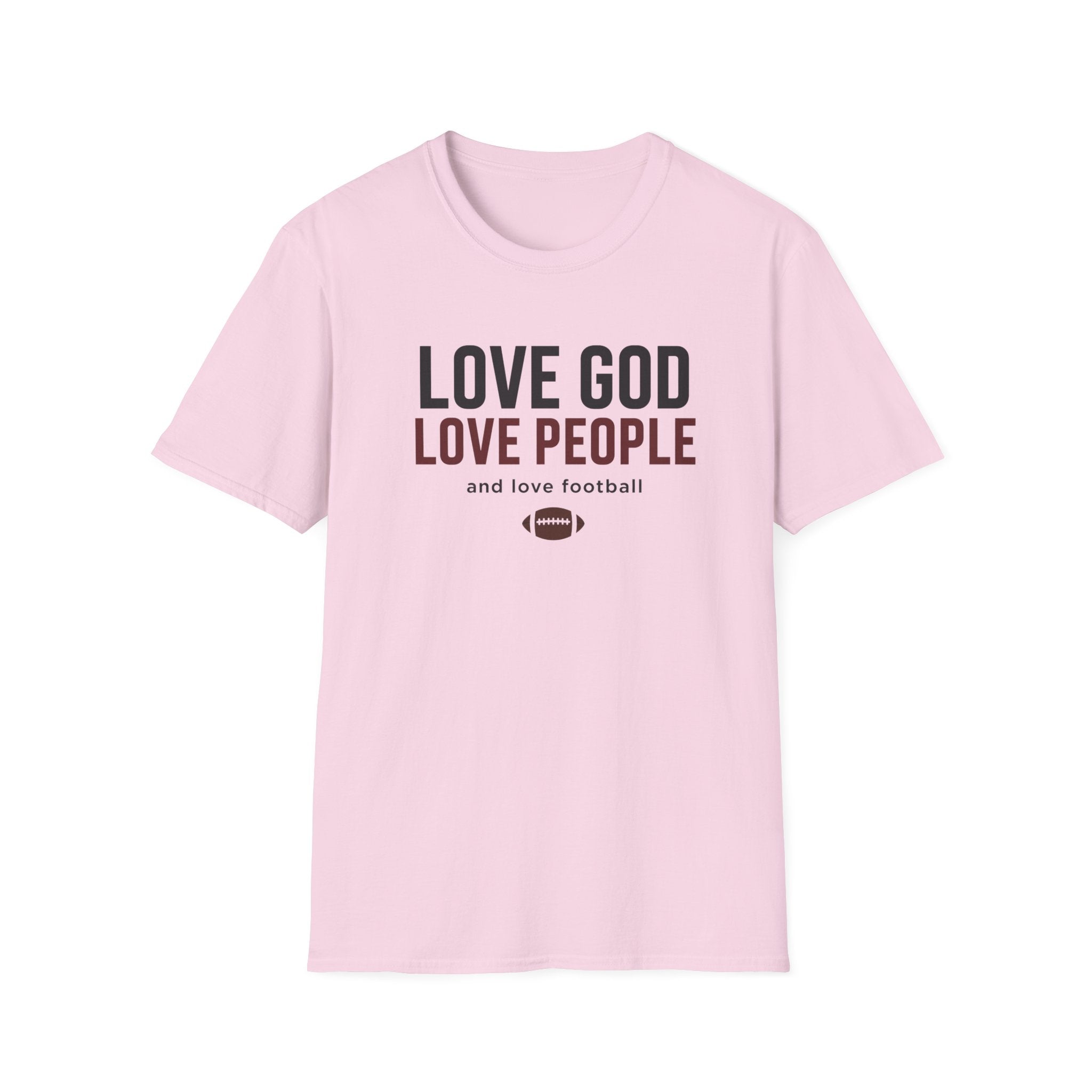 Love God People & football T-Shirt