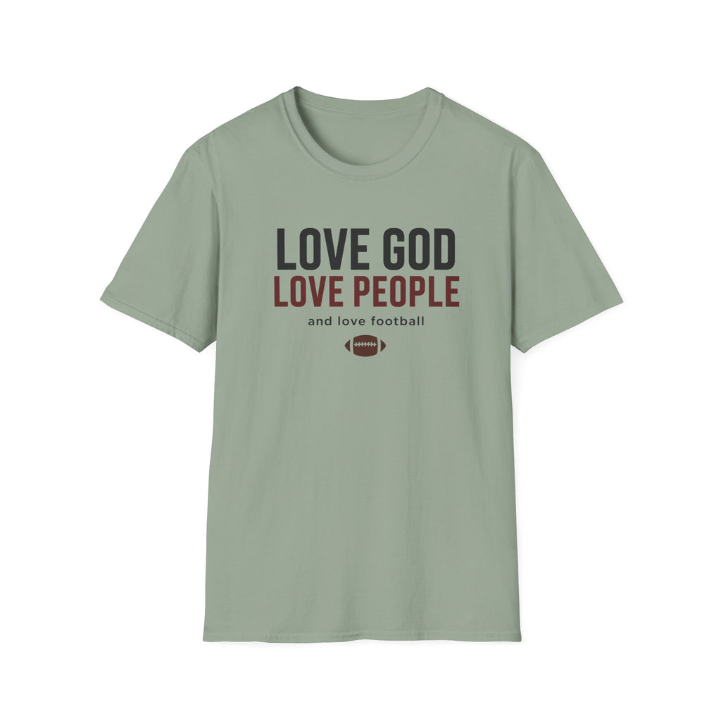 Love God People & football T-Shirt