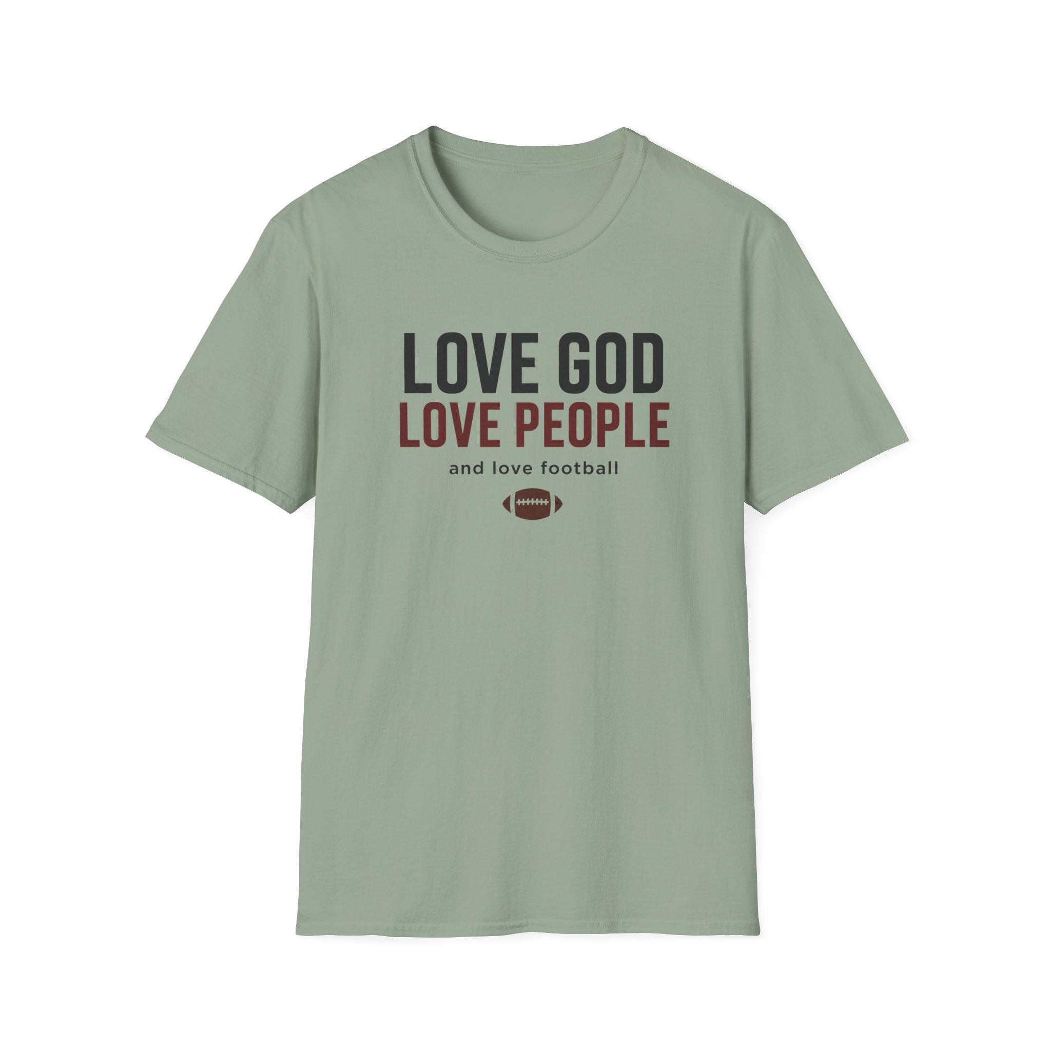 Love God People & football T-Shirt