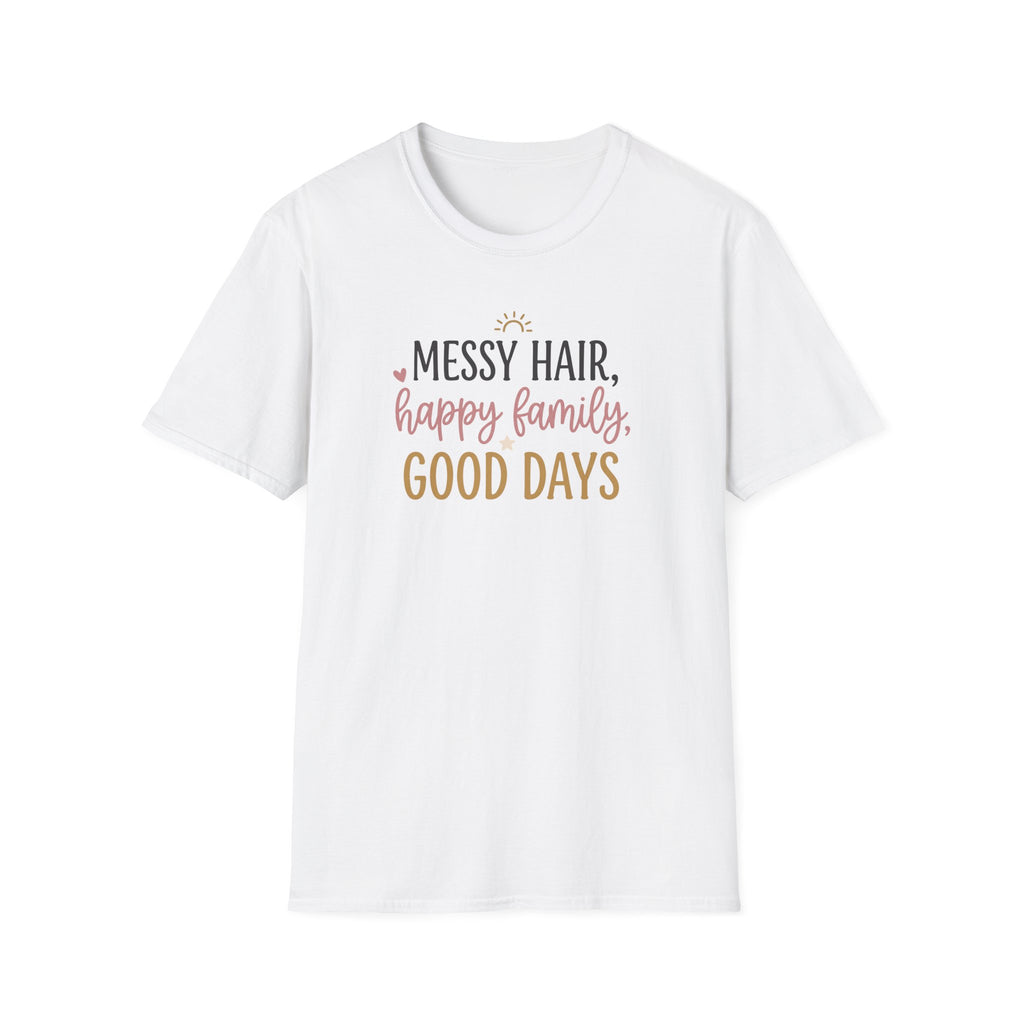 Messy Hair Happy Family T-Shirt