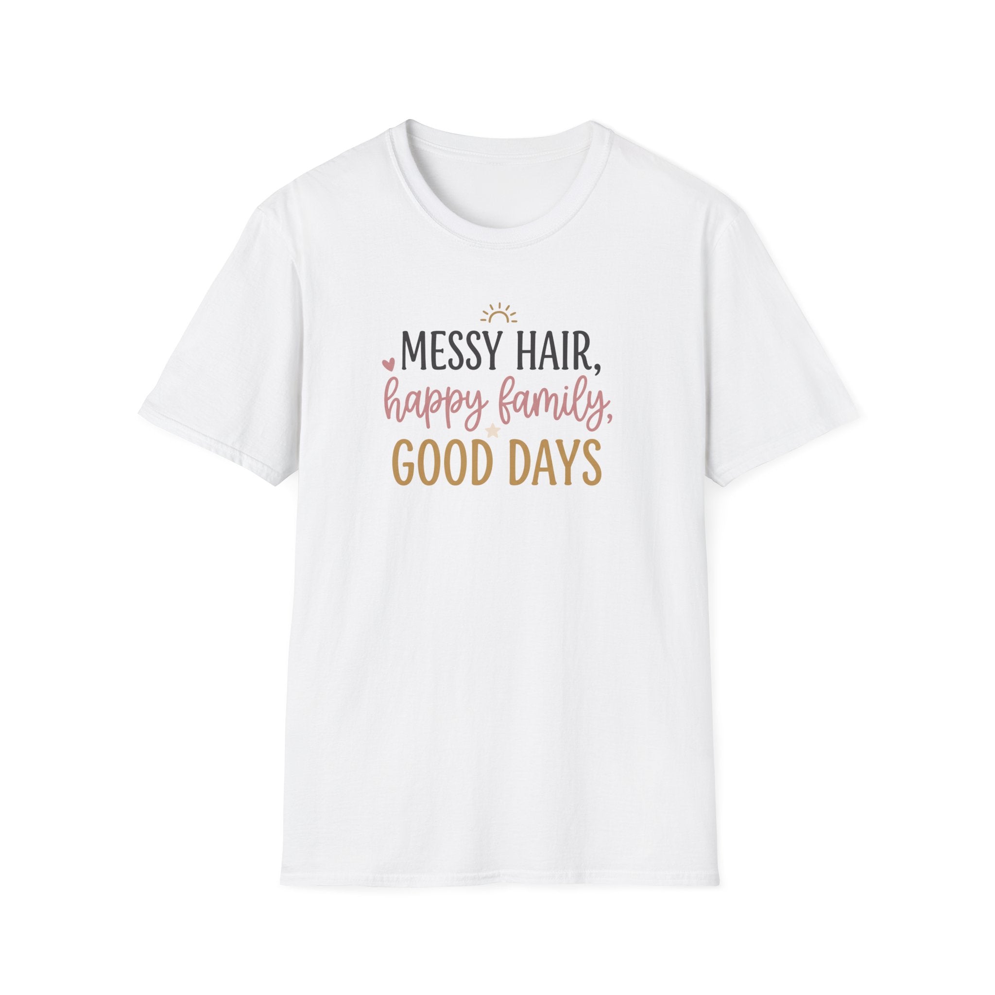 Messy Hair Happy Family T-Shirt