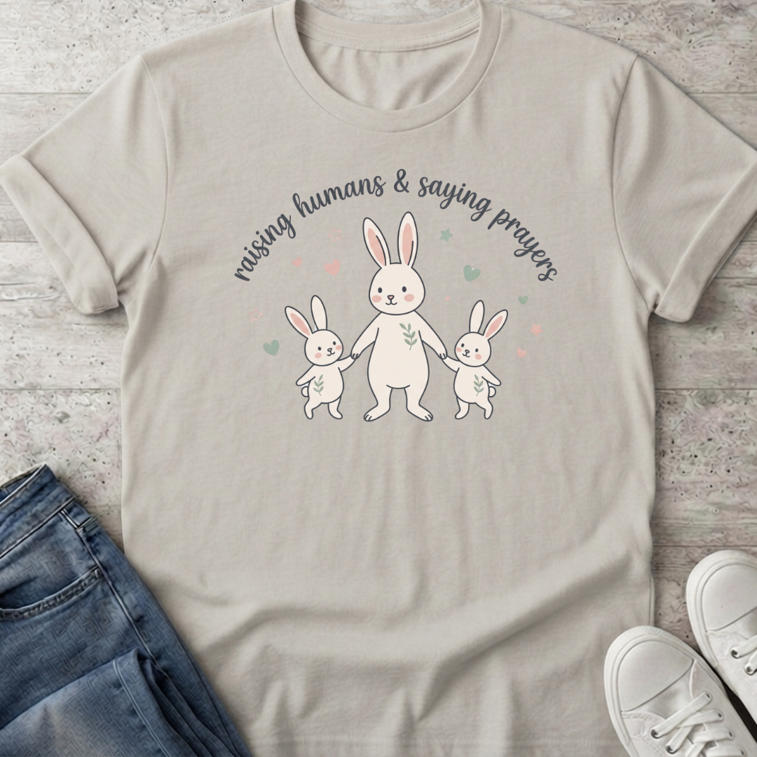 Raising Humans Saying Prayers T-Shirt