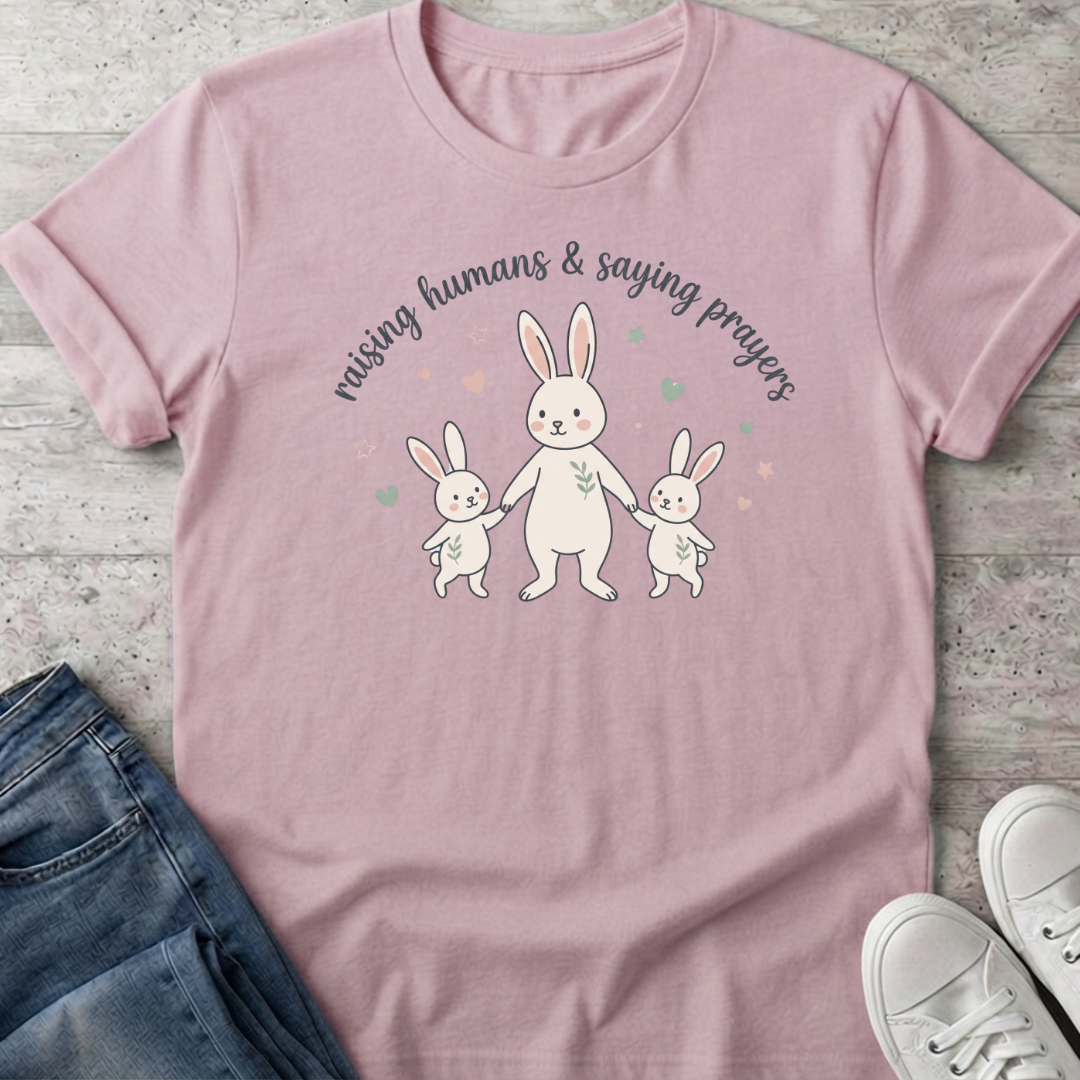 Raising Humans Saying Prayers T-Shirt