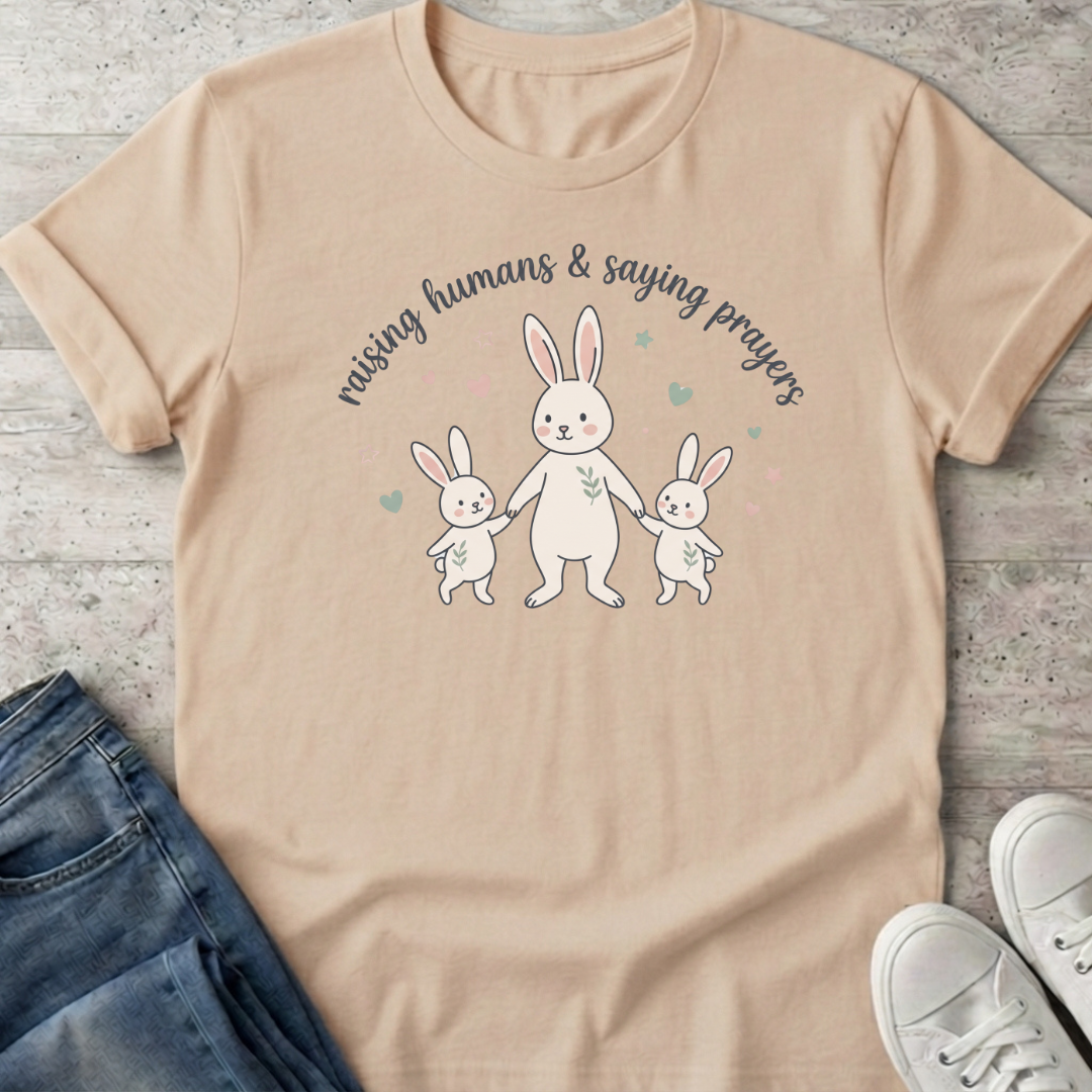 Raising Humans Saying Prayers T-Shirt
