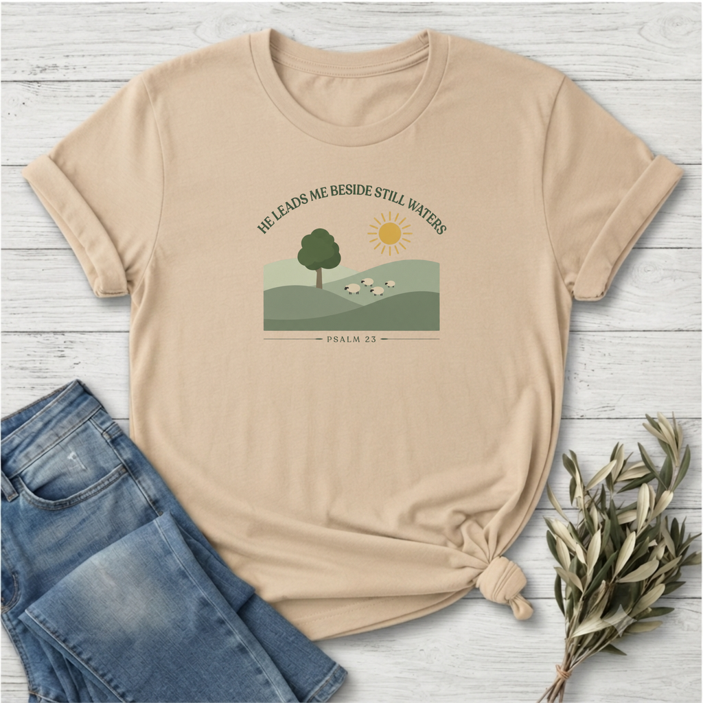 He Leads Me T-Shirt