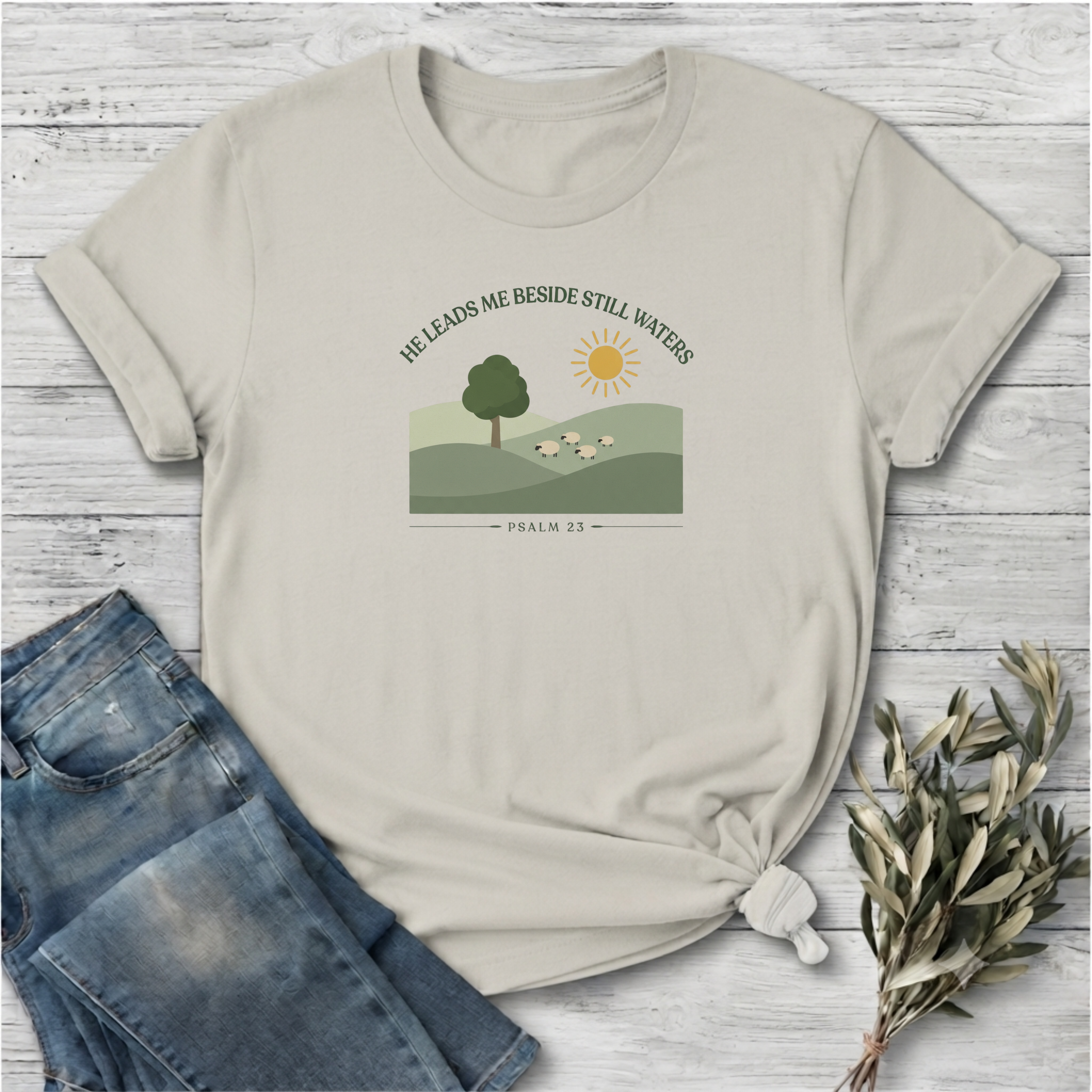 He Leads Me T-Shirt